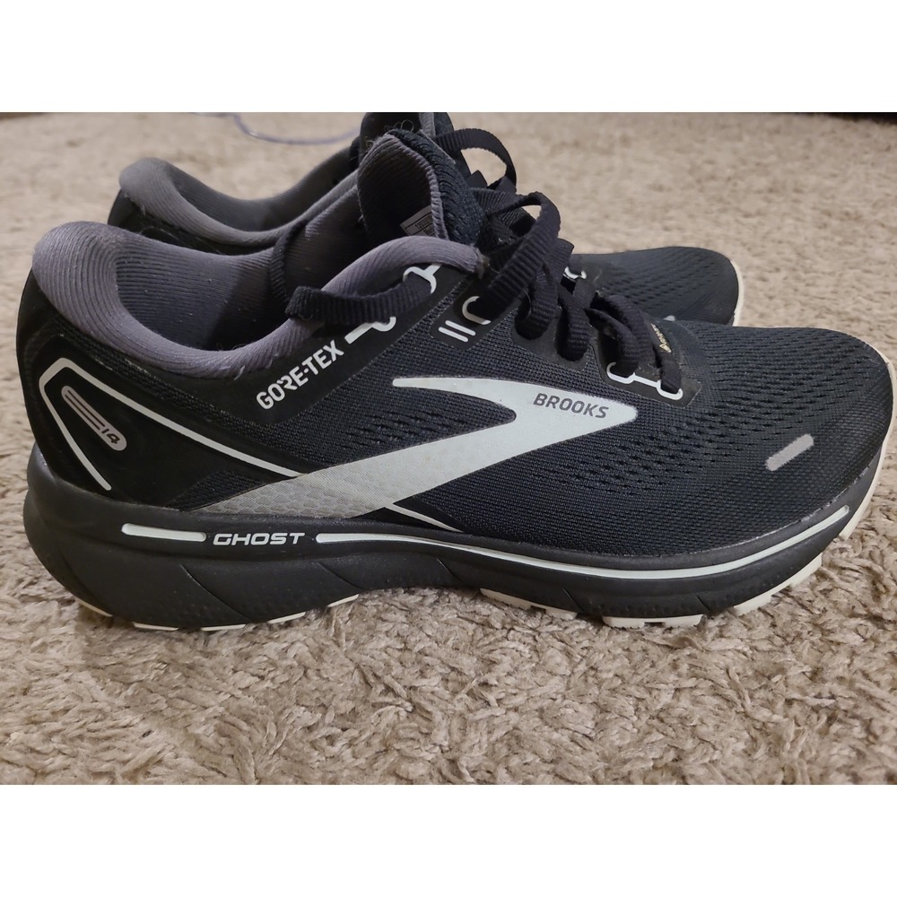 Brooks Ghost 14 Gore-Tex Womens Size 9 Medium B Black Grey Running Shoes